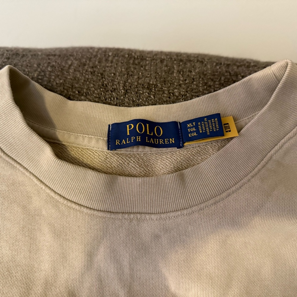 Polo by Ralph Lauren Beige Crewneck Sweatshirt - Picture 2 of 5
